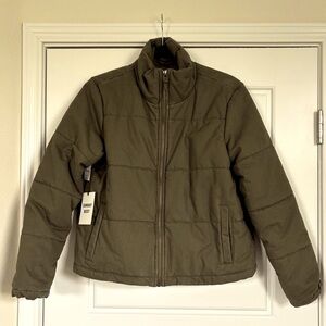 Aritzia Sunday Best Olive Quilted Jacket